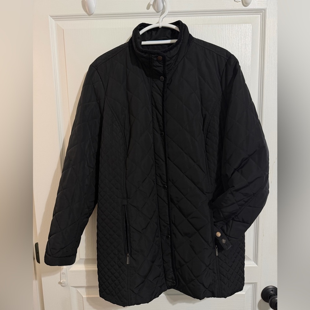 Lands' End Black Outerwear Coat